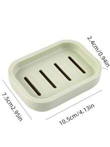 1 件塑料肥皂盒，创意浴室贝壳形肥皂盒带排水肥皂盒带盖和排水双层肥皂托盘家居浴室装饰秋季装饰返校 - 彩色 - 查看 10