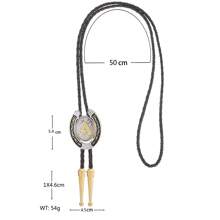 1 件 U 型马蹄形婚礼派对领带，字母 A 到 Z 领带，男士西部时尚街头项链牛仔领带，理想礼物