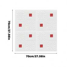 1pc 35cm*35cm/70cm*70cm 3D Embossed Wallpaper, Peel And Stick Wall Sticker For Wall Renovation, Waterproof/Anti-Fouling/Moisture-Proof, Suitable For Home Bedroom, Living Room, Bathroom, Kitchen, Fireplace, Ceiling And Background Wall Decor - Multicolor - View 36