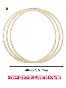 3 cái/bộ Vòng thêu chữ thập bằng tre bằng vải kaki DIY, cũng có thể được sử dụng làm khung tranh hoặc đồ trang trí, rất bền và có thể tái sử dụng, có 12 kích cỡ với gói 16 kim miễn phí, thích hợp để sử dụng tại nhà hoặc thêu - Màu Khaki - Xem 19