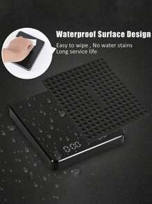 1 pieza de báscula electrónica para café con múltiples unidades de conversión, pantalla LED HD, báscula de cocina para hornear, báscula para pesar granos de café, con función de tiempo, alta precisión, apta para uso doméstico en alimentos, té y materiales medicinales [Venta de cocina de Año Nuevo]