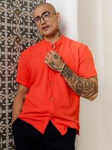 Men Shirts - Burnt Orange - View 6