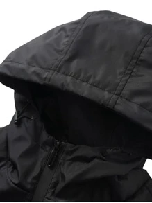 户外运动休闲连帽夹克带口袋，保暖内衬厚风衣，适合春季、秋季、冬季、父亲节