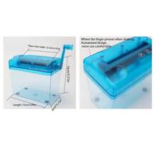 Portable Mini Manual Paper Shredder, A6 Size, Household Quiet Shredder, Hand-Cranked Paper Crushing Machine - Black - View 3