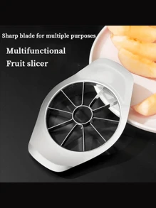 1pc Reusable Apple Corer & Slicer, Creative Fruit Cutter, Stainless Steel Apple Divider, Kitchen Fruit Cutting Tool, Kitchen Gadget - Silver - View 8