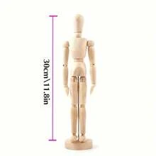 1 pezzo Manichino di legno, manichino articolato in legno con giunture mobili, modello di personaggio, per pittura su manichino, per decorazione da scrivania, decorazione domestica, produzione artistica, Festa della Mamma, regalo per mamma, Ritorno a scuola, Forniture scolastiche