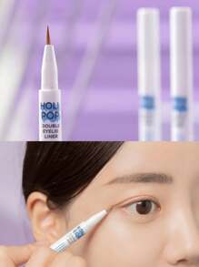 HOLIKA HOLIKA Holly Pop 双头眼线笔 01 原味，轻盈如羽，精准如墨，24 小时持妆，速干不拉扯眼皮，无油配方，便携迷你装，防汗，适合单眼皮，打造个性化眼线，韩式彩妆，0.5克/0.01盎司 - 01 Original - 查看 3