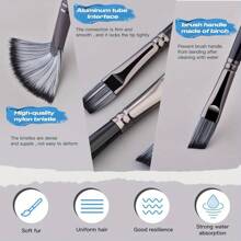 Dom Delfim 24pcs/Set Paint Brush Set For Beginners And Professionals