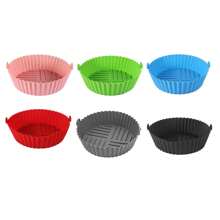 1 pieza forro de silicona para freidora de aire de color aleatorio, bandeja de silicona para freidora de aire, revestimientos para freidora de aire, papel para freidora de aire, freidora de aire para cocina - Multicolor - Ver 19