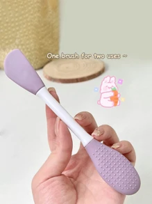 Facial Cleansing Brush, 2-In-1 Silicone Mask Brush And Face Cleanser, For Exfoliating, Massaging, Blackhead Removing, Makeup Removal, Mask Application, DIY Facial