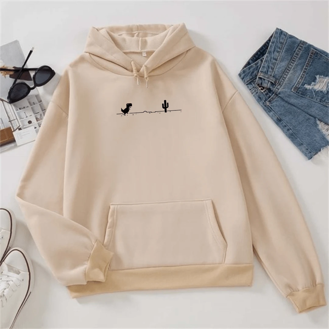 Men Hoodies - 米色 - 查看 1