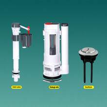 1pc Universal Toilet Water Tank Fill Valve, Suitable For Old Style Toilet Water Tank Flush Valve And Ballcock - White - View 2