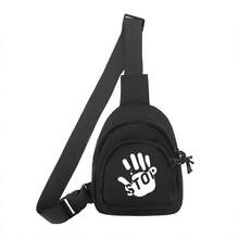 Túi đeo ngực giải trí thời trang hình lòng bàn tay, Túi đeo chéo đa chức năng ngoài trời cho nam và nữ, Túi đi làm nhẹ kiểu Hàn Quốc phổ biến để đi học Quà tặng tốt nghiệp cho sách Quà tặng ngày của cha Sinh viên năm nhất Ký túc xá đại học đa chức năng - màu đen - Xem 10