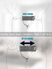 4 pièces/2 pièces Extenseur de ceinture avec élasticité, extenseur de pantalon ajustable, extenseur de ceinture de pantalon de maternité avec bouton élastique