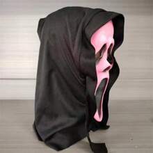 Gritos impactantes, máscara larga, maquillaje de disfraz de bola, disfraz de fantasma aterrador para fiesta de Halloween o carnaval, accesorios traviesos - Rosa - Ver 7