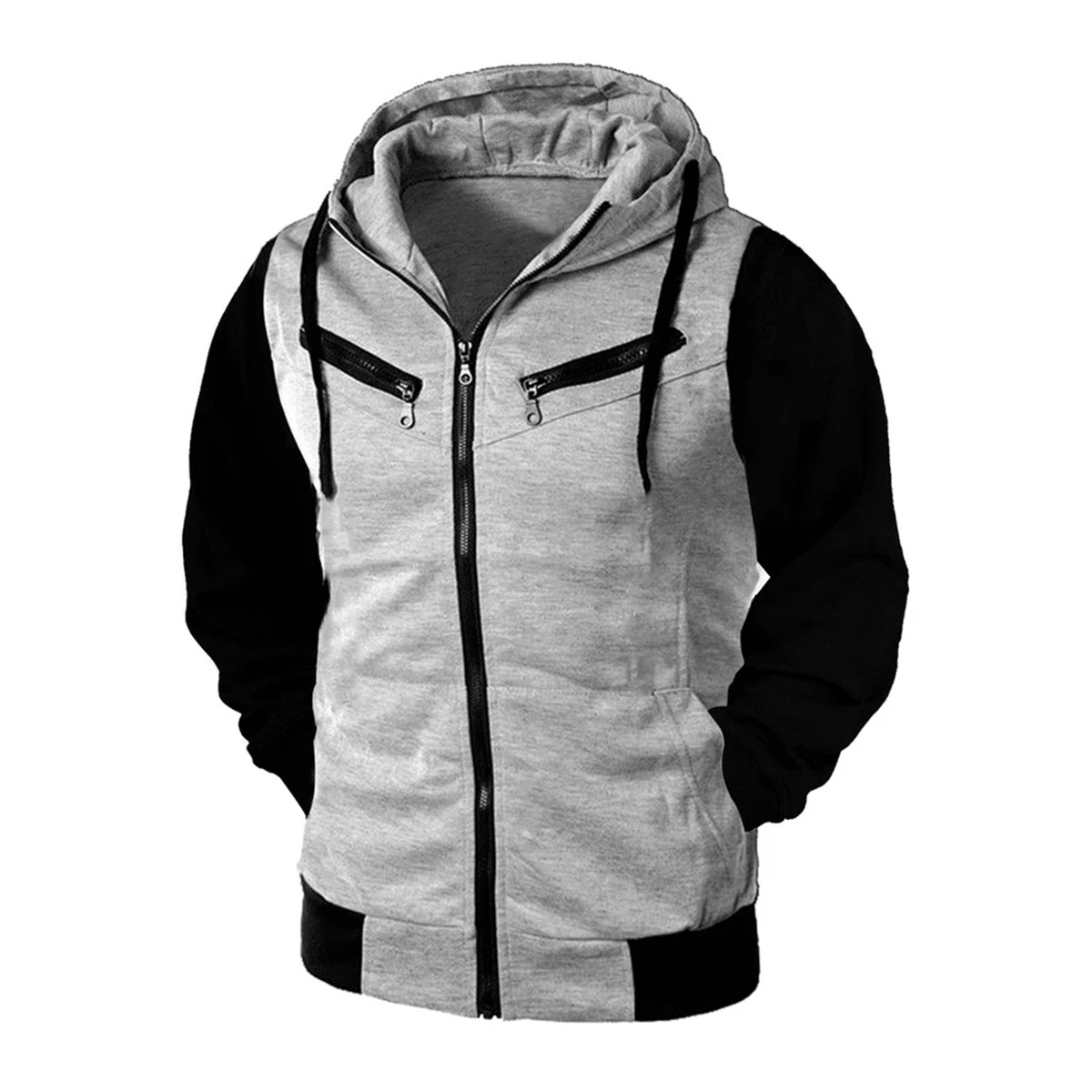 RAMAZZONI Men Zip-Up Hoodies - Gris Claro - Ver 1