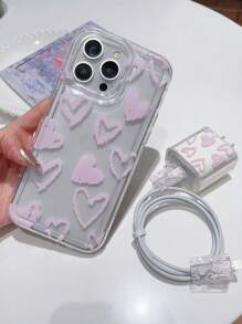 氣囊iPhone手機保護殼+充電器保護套，配有防彎曲線 - 彩色 - 查看 1