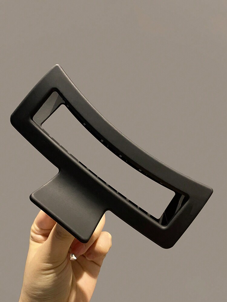 4 قطع مشابك شعر كبيرة مربعة بألوان أسود وأبيض وبني...