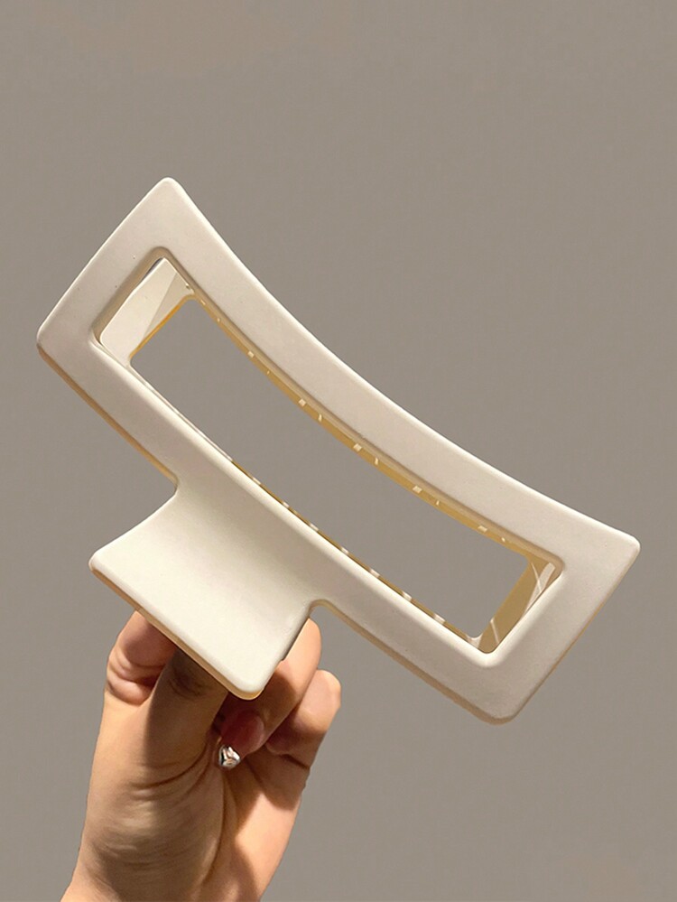 4 قطع مشابك شعر كبيرة مربعة بألوان أسود وأبيض وبني...