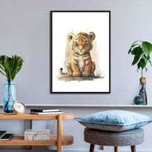1pc Canvas Paintings Posters And Prints Elephant Lion Giraffe Animal Zebra Nursery Wall Art Mural Baby Children's Room Home Decorative Paintings (Frameless) - Multicolor - View 47