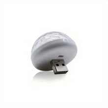 Luz mágica mini USB montada en el coche, LED controlado por voz, luz de ambiente de disco de fiesta, luz de escenario giratoria - Blanco - Ver 5