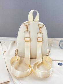 Fashionable Kids Casual Backpack With Small Flowers And Sequins