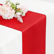 12pcs/1pc Smooth And Elegant Satin Tablecloth, Suitable For Parties, Birthdays, Weddings, Hospitality, Home, Kitchen, Chair Sash Decoration