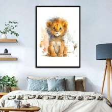 1pc Canvas Paintings Posters And Prints Elephant Lion Giraffe Animal Zebra Nursery Wall Art Mural Baby Children's Room Home Decorative Paintings (Frameless) - Multicolor - View 48