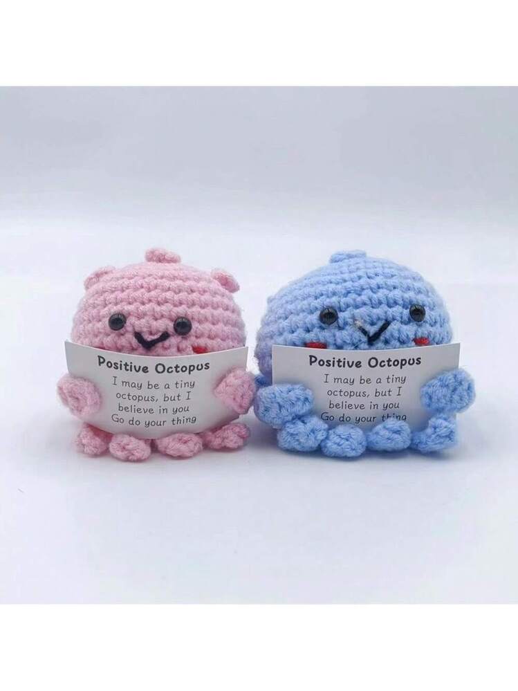 Peluche Ape Uncinetto Con Biglietto Incoraggiamento – Regalo Positivo Per Energia E Fortuna (giallo)
