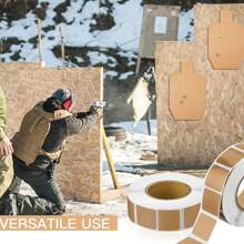 4 Rolls Brown Target Board Repair Patches, Square Plaster Self-Adhesive Target Stickers For Shooting Practice - Brown - View 1