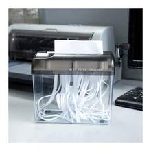 Portable Mini Manual Paper Shredder, A6 Size, Household Quiet Shredder, Hand-Cranked Paper Crushing Machine - Black - View 10