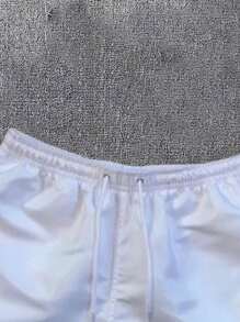 Short Bermuda Shorts Men's Swag Street Drip URSO BLACK WHITE - Blanco - Ver 3