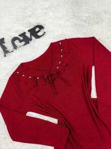 Plus Size Women Tops - Đỏ - Xem 2