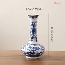 1pc/4pcs/5pcs Chinese Blue And White Porcelain Ceramic Vase, Small Hydroponics Plant Vaser, Handmade Art Craft, Decor For Living Room, Bedroom, Dining Room, Study, Cafe, Great Gift For Friends And Loved Ones On Holidays Gifts Birthday Graduation Home Decor Room Decor Flower Vase Glass Vase
