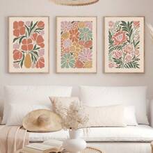 馬蒂斯的花園世界三聯抽象藝術印刷品，畫廊牆藝術裝飾，3入組無框油畫海報，現代牆藝術，臥室走廊藝術裝飾，理想禮物，牆藝術裝飾，房間裝飾 - 3PCS - 查看 5