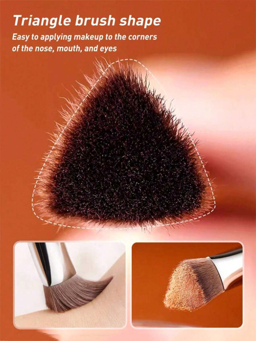 1 stuks schuine concealerborstel onder de ogen, kleine concealer