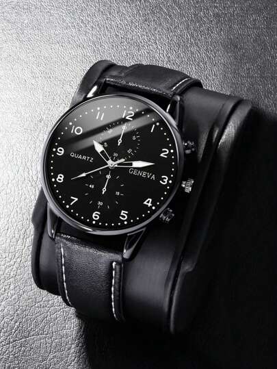 Digital Leather Boy's Horloge Bracelet Jewelry Sports Leisure view 2