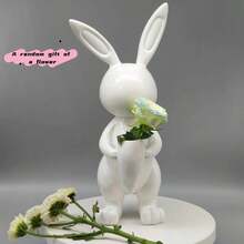 創意兔子氣球花瓶裝飾，豪華客廳/電視櫃/酒吧軟裝飾品，新居禮物