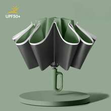 1pc All-Automatic Umbrella With Ring Handle, Easy To Carry, 3+3 Multi-Fiber Ribs For Sturdiness, Double Windproof, Suitable For Car, Business, And Travel, Multi-Fiber Combination, Multiple Colors Available, Unisex Boy Valentine Heart Valentine Summer Cooling, Beach, Travel, Spring Summer Picks, Brides Maid Gifts, Room, Bedroom Decor, Bedroom Decor, Beach, Travel, For Men, For Women, Vacation,Cute Stuff,Mother's Day Gift,Bedroom Decor,Garden,Kitchen Decor,Summer,Beach,Travel Essentials,Room Decor,Squishy,Graduation - Multicolor - View 15