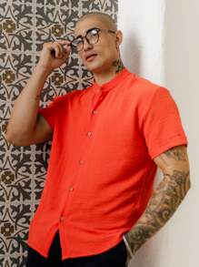 Men Shirts - Burnt Orange - View 7