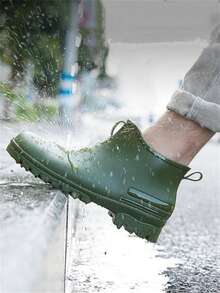 Fashionable Couple's Outdoor Traveling Camping Leisure Shoes, Men's And Women's Waterproof Sports Shoes, Kitchen Garden Work Rain Boots - Green - View 3