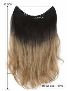 Extensiones de cabello de fibra sintética resistente al calor de 18 pulgadas, con acabado mate y temperatura alta, ombre ondulado largo, apto para uso diario - Degradado - Ver 4