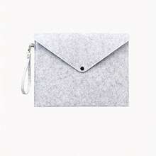 1pc Felt File Bag A4 Document Bag Handheld Laptop Storage Bag Office File Organizer - Multicolor - View 8