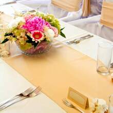 12pcs/1pc Smooth And Elegant Satin Tablecloth, Suitable For Parties, Birthdays, Weddings, Hospitality, Home, Kitchen, Chair Sash Decoration