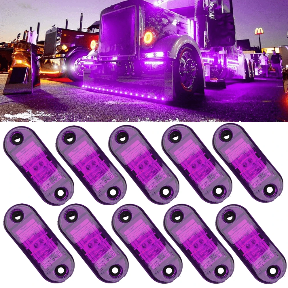 10 Pcs LED Trailer Lights 2 Diode Waterproof LED Trailer Side Marker