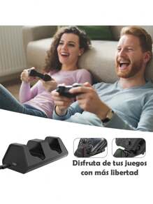 Base De Carga Doble Con 2 Baterías y 4 Tapas Para Controles De Xbox One/Series X|S - Negro - Ver 3
