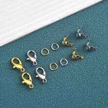 241 piezas/set kit de fabricación de joyas, juego de cierres de langosta, anillos abiertos, terminales, cuentas, caja de set para hacer manualmente pulseras, collares y accesorios