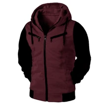 RAMAZZONI Men Zip-Up Hoodies - Maroon - View 1