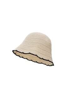 1頂可摺疊針織漁夫帽（女士用），防曬戶外旅行帽，優雅時尚沙灘度假太陽帽，時尚多功能的巴拿馬帽 - A - 查看 2