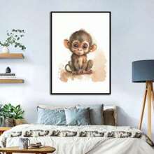 1pc Canvas Paintings Posters And Prints Elephant Lion Giraffe Animal Zebra Nursery Wall Art Mural Baby Children's Room Home Decorative Paintings (Frameless) - Multicolor - View 50